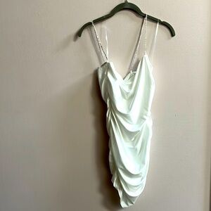 NWT Windsor Ivory Stunning Sophisticated Rhinestone Mini Dress Size Medium